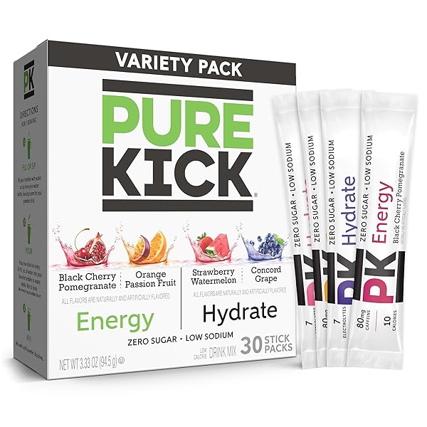 PURE KICK ENERGY AND HYDRATE SINGLES TO GO...