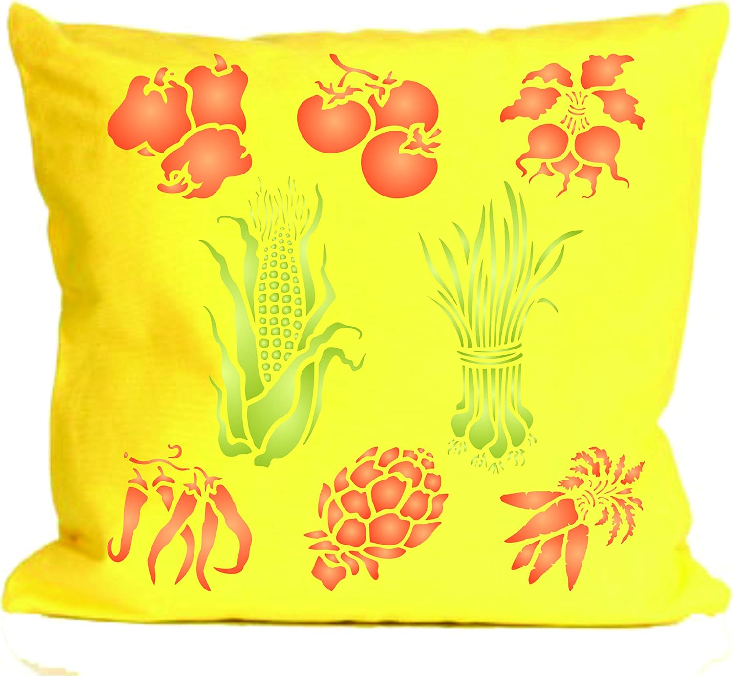 Vegetable Stencil, 33 x 33 cm (L) Corn Tomato Radish Pepper Chili