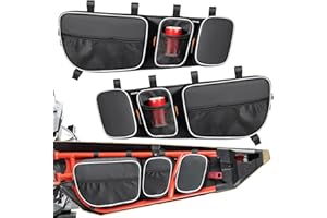 Benlari X3 Storage Bag UTV Side Bags X3 Door Bags Upgraded Artificial Leather Film Compatible with Can Am Maverick X3 Max X RS DS MR RC Turbor RR All Models 2017-2024,White