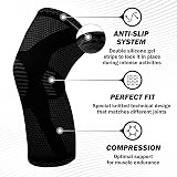 POWERLIX Knee Support Sleeve Men Women arthritis pain XL Black view 7
