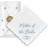 W&F GIFT Handkerchief - 12" x 12" - Something Blue for Bride on Wedding Day - Fun Gift