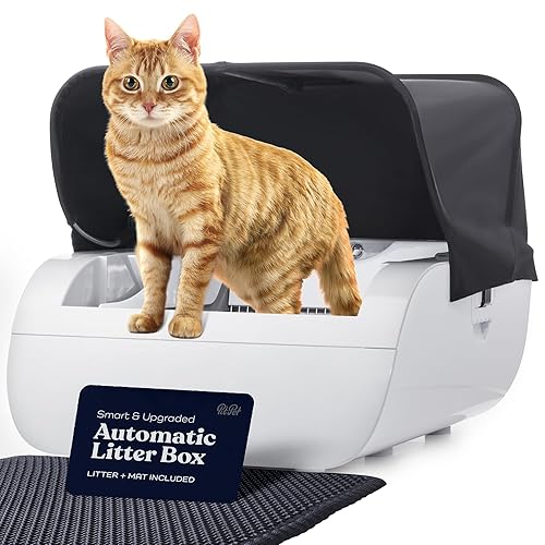 Smart Automatic Cat Litter Box Self Cleaning with Built in Odor