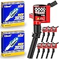 Ignition Coil Pack& Spark Plug SP413 -Upgrade 15% More Energy For Ford F-150 F-250 F-350 4.6L 5.4L V8 CROWN VICTORIA EXPEDITION MUSTANG LINCOLN MERCURY Compatible &DG508 DG457 DG472 (RED)