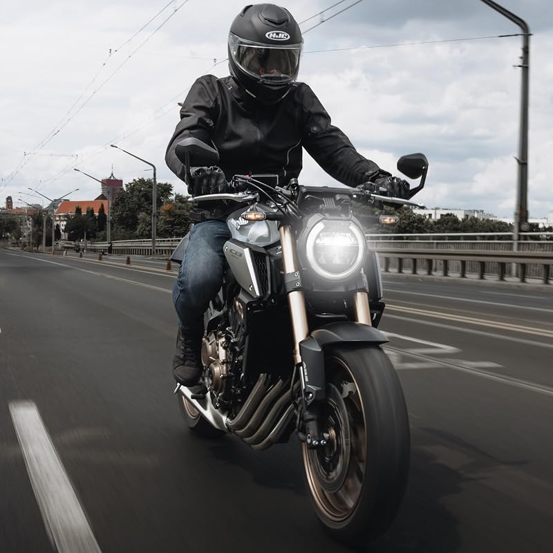 Wave Veste de moto pour homme | Textile | Empiècements d'aération en maille | Protections coudes et épaules niveau 2 | Poche de protection dorsale | Tailles jusqu'à 10XL, Noir, M — photo 7 sur 7