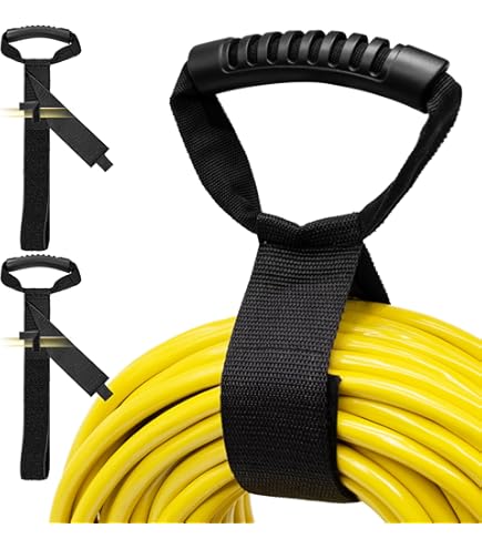 Easy-Carry Wrap-It Storage Straps - 28" (2-Pack) Blaze Orange – Heavy-Duty Hook And Loop Cord Carrying Strap, Hanger, And Organizer With Handle For Pool Hoses, Garden Hoses, Cords, Cables And More - View #5