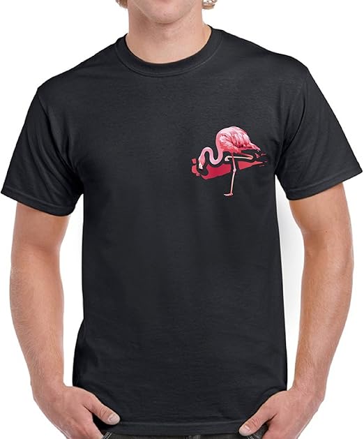 Amazon.com: Pekatees Flamingo Pocket Shirt Men's Pink Flamingo Tshirt