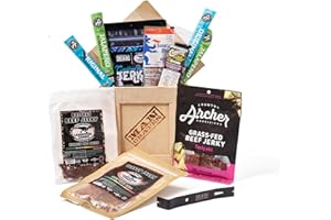 Man Crates World Tour Jerky Crate – Includes 8 Deliciously Rare Jerky Flavors From Five Continents – Including Caribbean Rum, Teriyaki and More