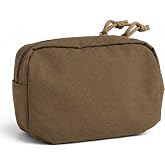 Lone Trail Brown MOLLE Bino Harness Bottom Pouch - 4x6 Storage Attachment | 1.8oz 500D Cordura add-on pocket for releases, calls, multitools and snacks, fits hunting chest rigs, quivers and packs