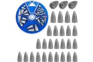 SILANON Bullet Fishing Sinkers Weights Slip Sinkers Kit- 29/83Pcs Fishing Worm Weights Assorted Set for Bass Fishing Saltwater