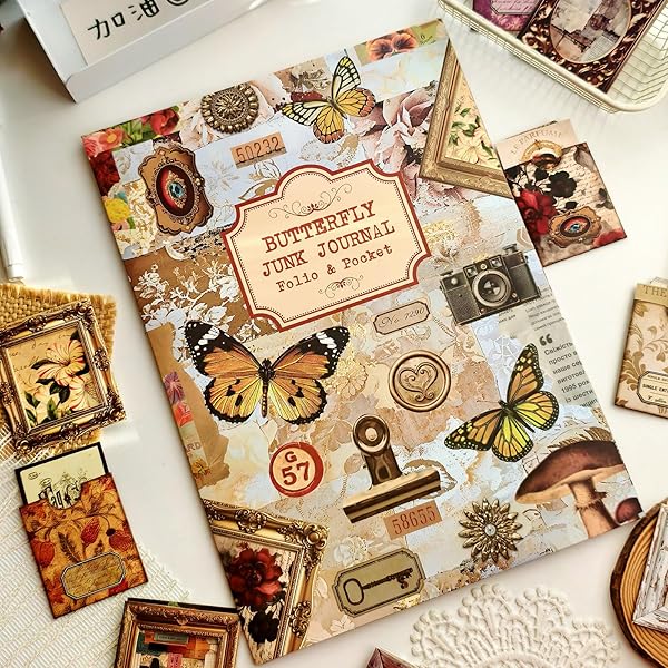 Junk Journal Kit Vintage Blue: Vintage Ephemera for Junk Journals
