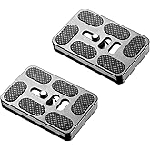 Neewer 2 Pieces Metal PU-60 60 Millimeter Universal Quick Shoe Plate with 1/4 inch Screw, for Camera Tripod Ball Head(Black)