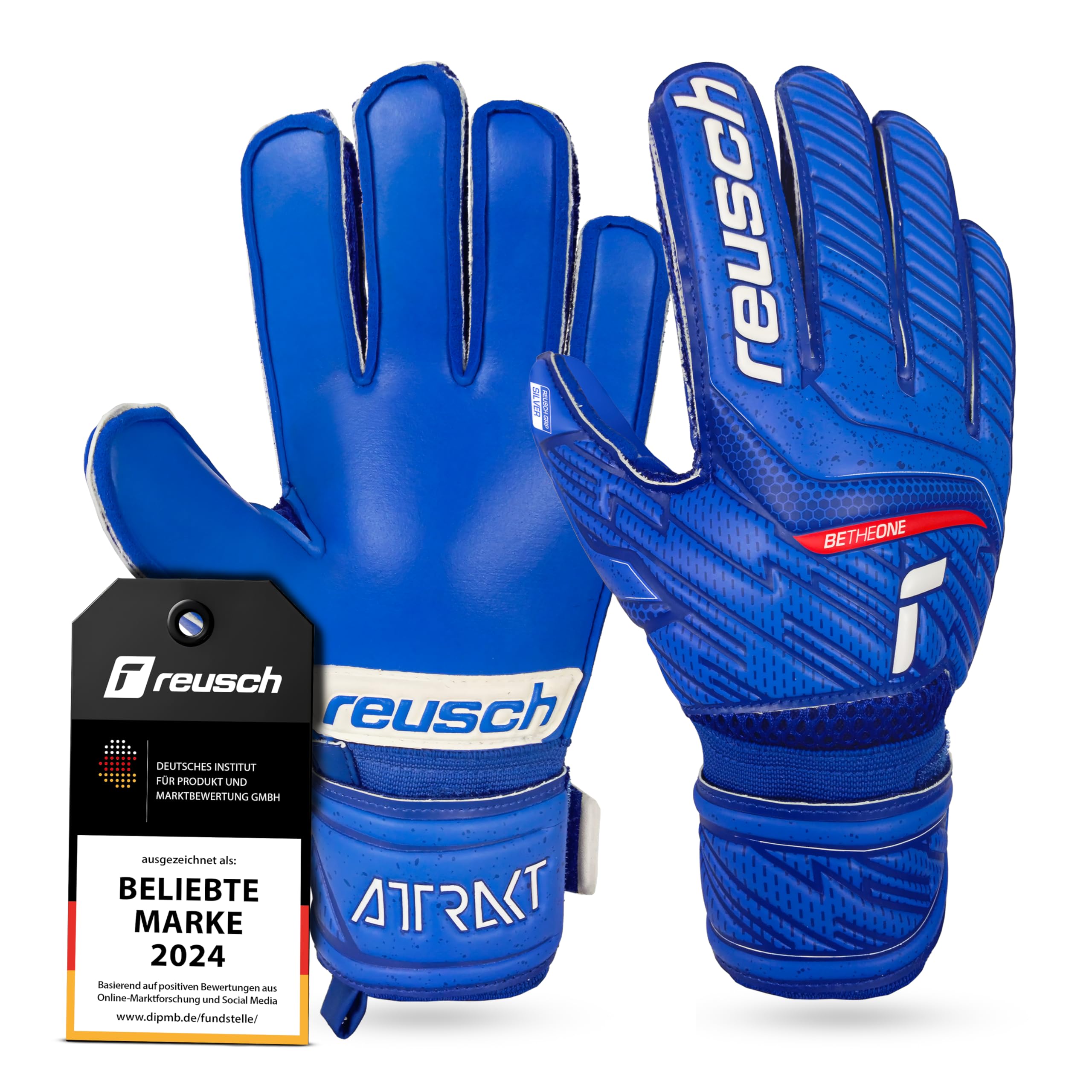 Reusch Attrakt Silver Glove Deep Blue/Deep Blue 7