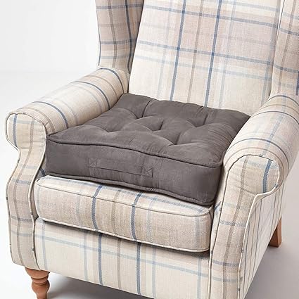 Homescape S Grote Zitkussen 50 X 50 X 10 Cm Stoelverhoger Met Handvat En Velours Hoes Gestoffeerde Stahulp Voor Fauteuils En Banken Taupe Grijs Amazon Nl