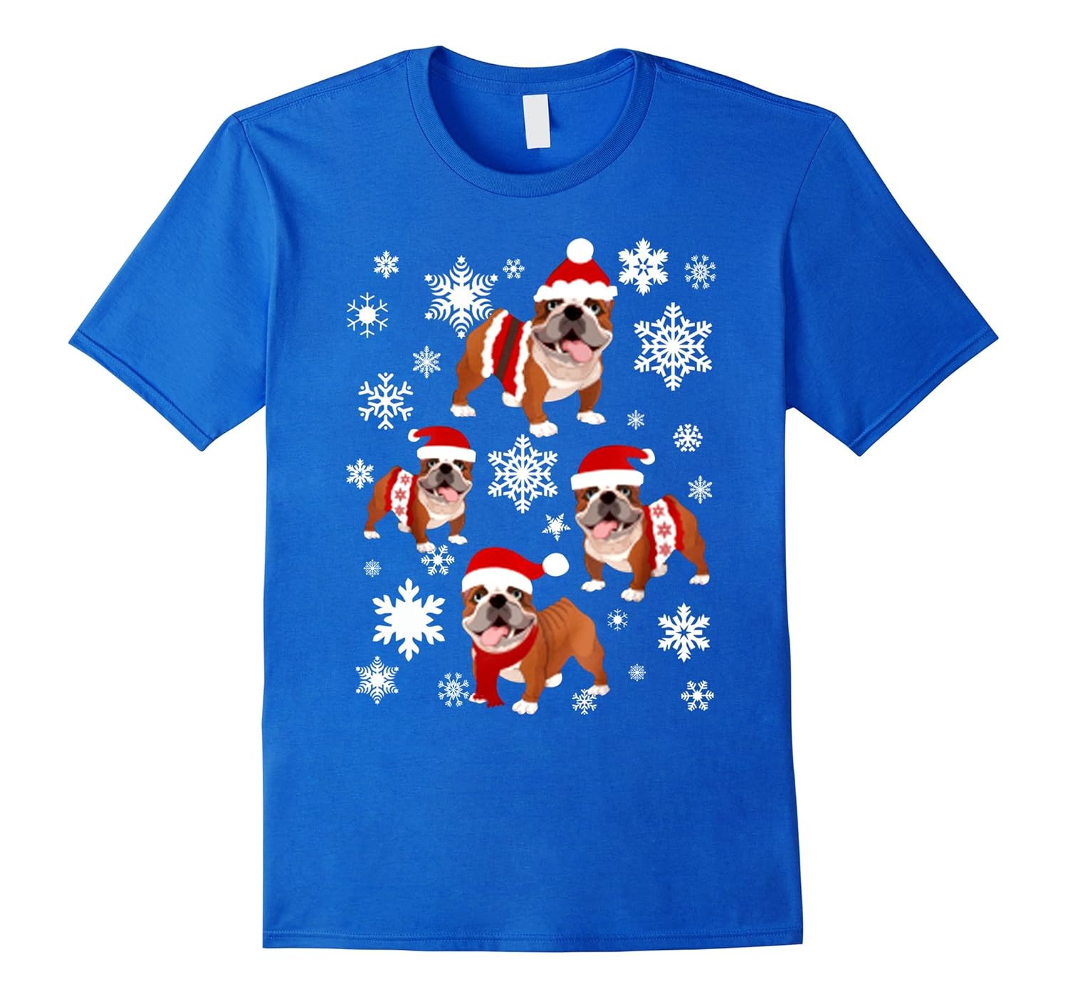 English Bulldog Christmas Tshirt for funny holiday giftArt Artvinatee