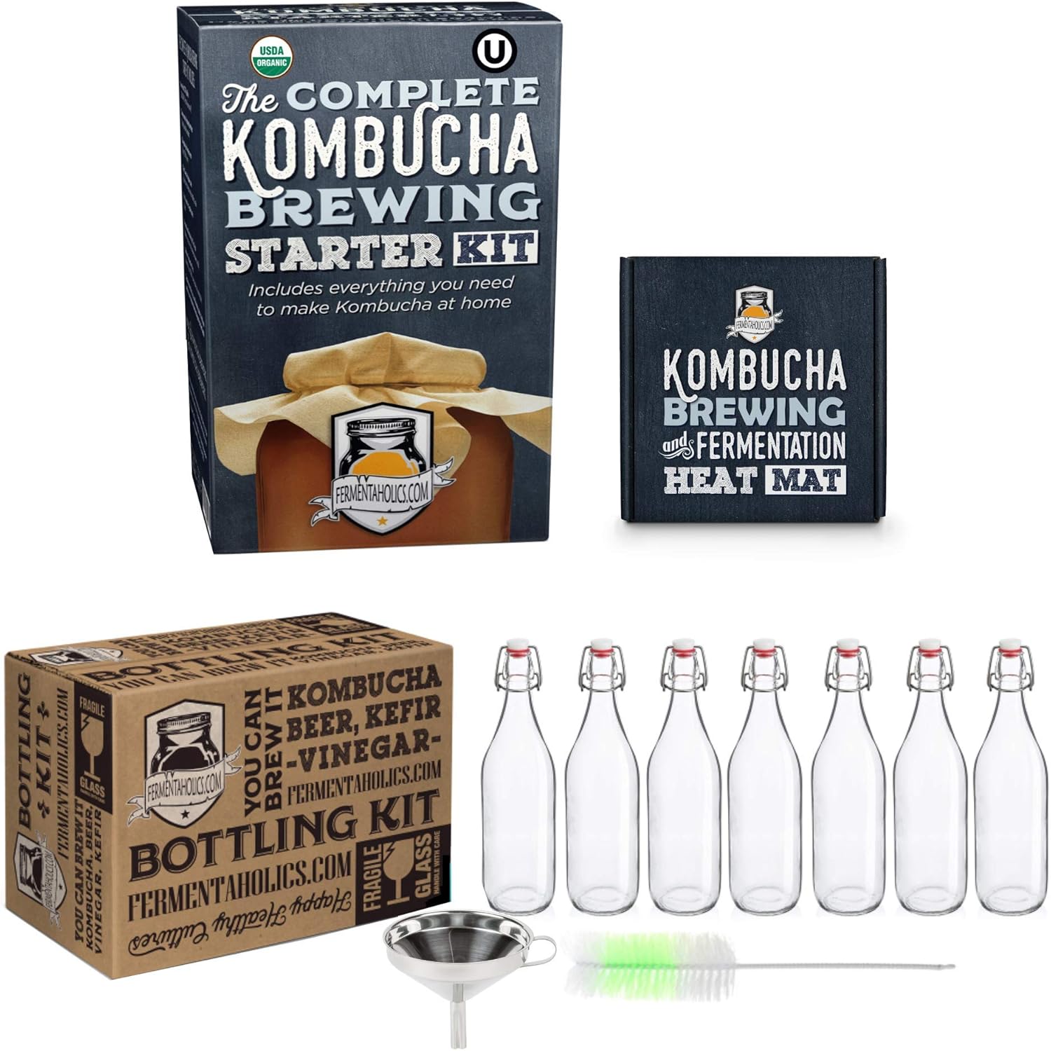 The Complete Kombucha Brewing Starter Kit with Culture