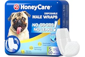 HONEY CARE All-Absorb A26 Male Dog Wrap, 50 Count, Small