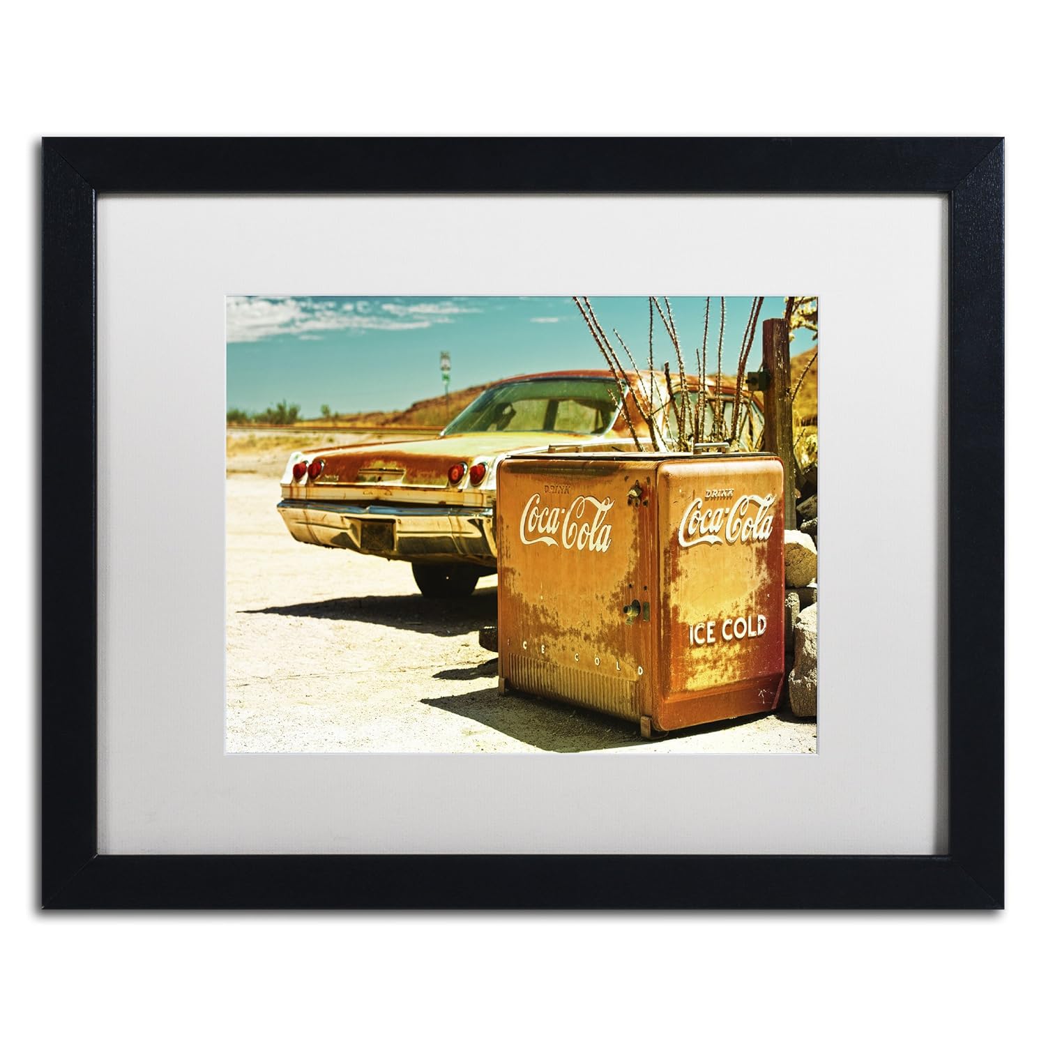 Desert Mirage by Philippe Hugonnard, White Matte, Black Frame 16x20-Inch