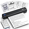 POLONO Portable Printer Wireless for Travel, D810 Bluetooth Thermal Printer Support for 8.5"x11" US Letter, Inkless Compatible with iOS, Android, Laptop for Office, Car and Home, Black