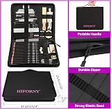 HIFORNY 70 Pcs Drawing Set Sketch Kit with 3-Color Sketchbook and Pencils view 3