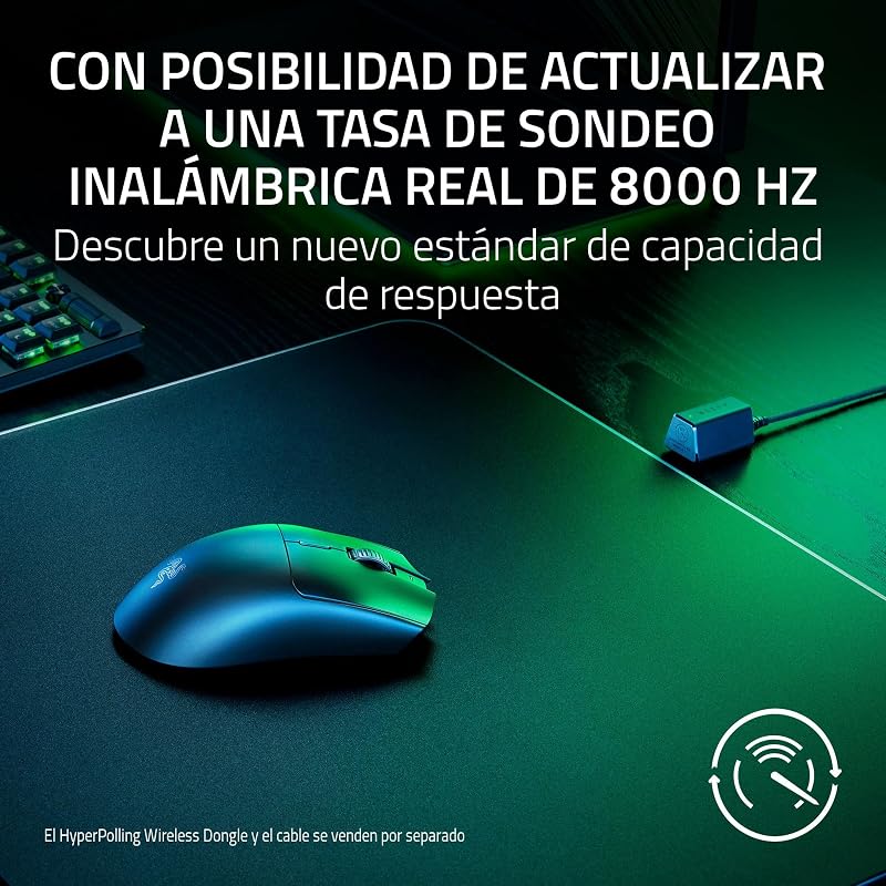 Razer viper v3 hyperspeed ​​​​wireless esports mouse (sensor óptico focus pro 30k, até 280 horas de vida útil da bateria, interruptores mecânicos de mouse gen-2, pesquisa real de 4000 hz) preto