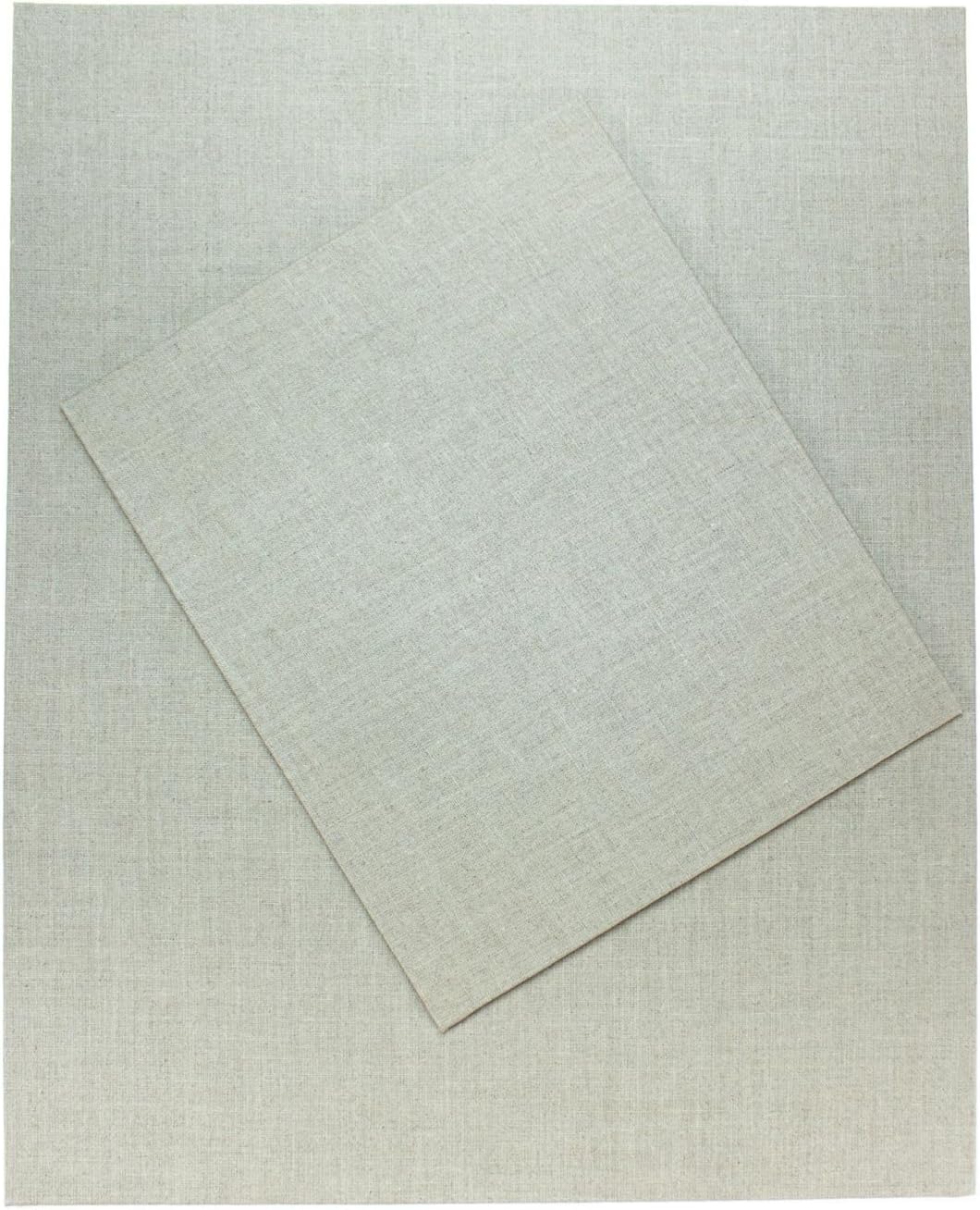 Frisk Natural Linen Canvas Board-460 x 354mm (18" x 14") Pack of 4, Nylon/A, 18 x 14