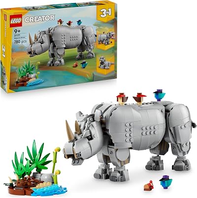 LEGO Creator 3in1 Wild Animals Majestic Rhino with Birds