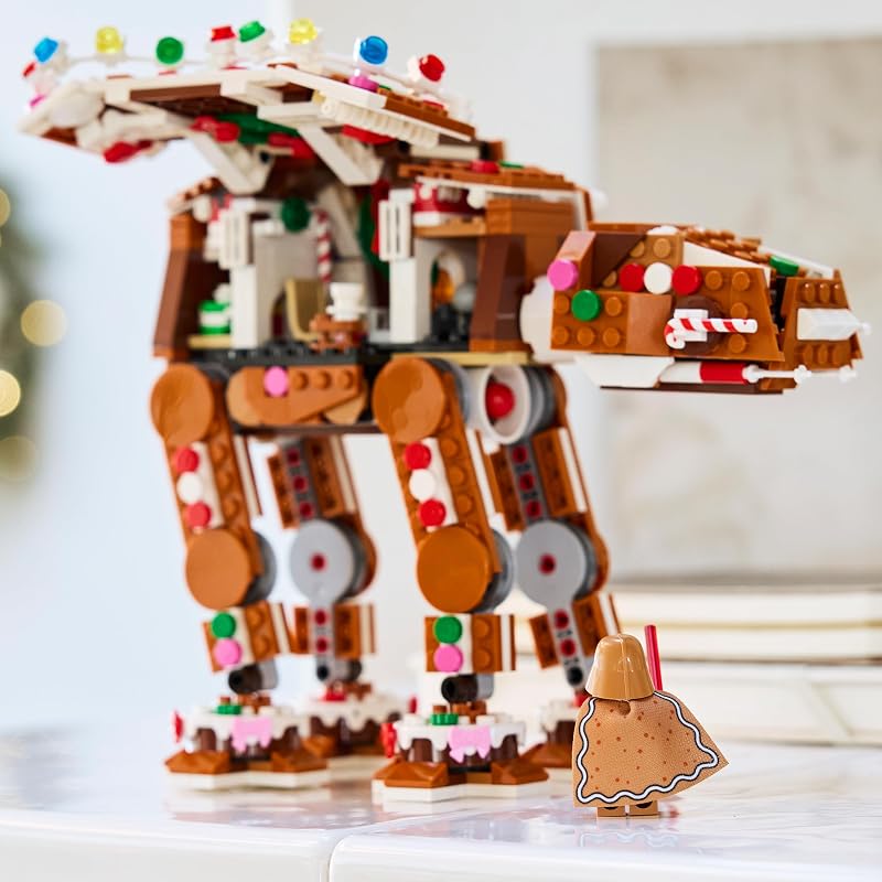 Star Wars 40806 Lebkuchen AT-AT - Weihnachtlicher Bausatz für Kinder inkl. Darth Vader Minifigur & Lichtschwert - Deko für die Weihnachtszeit - Geschenk für Jungen und Mädchen ab 10 Jahren & Fans — Foto 6 von 8
