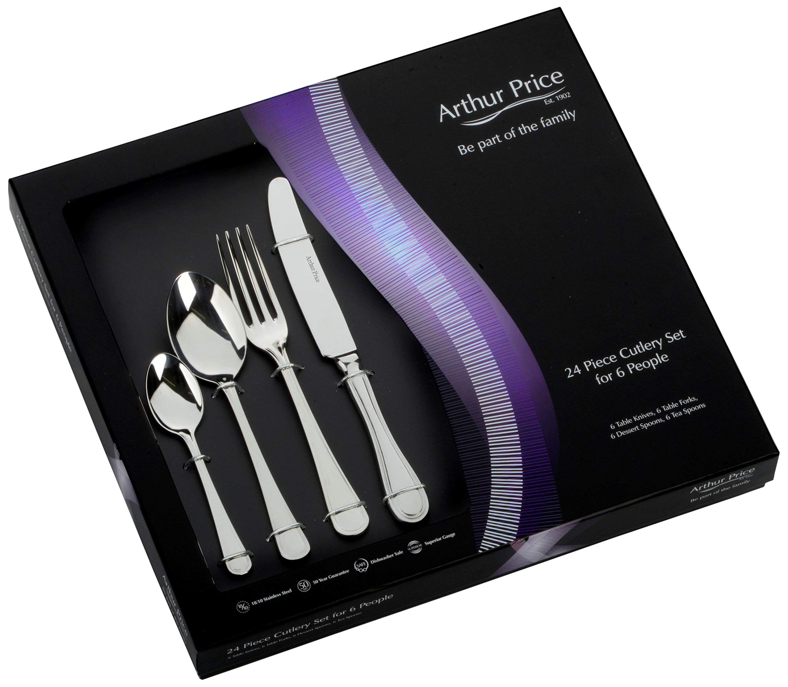 Arthur Price 24-Piece 18/10 Stainless Steel Britannia Box Set