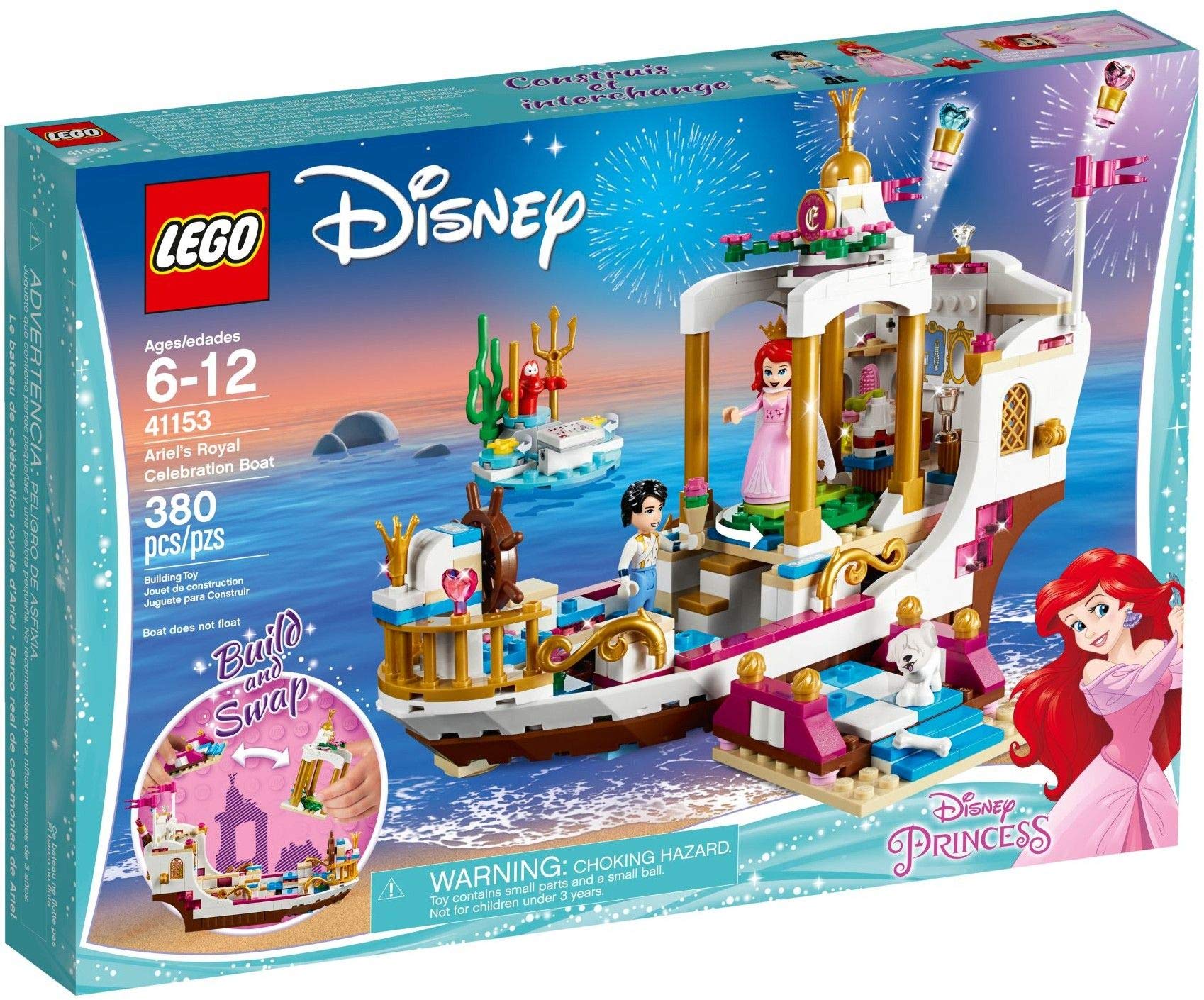 Lego Disney Princess - Mariage Sur Le Navire Royal D'Ariel - 41153 - Jeu De Construction
