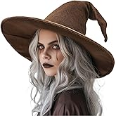 gagift world Witch Hat, 18IN Wizard Hat Cosplay Accessories for Halloween Costume Party Christmas Masquerade Carnivals