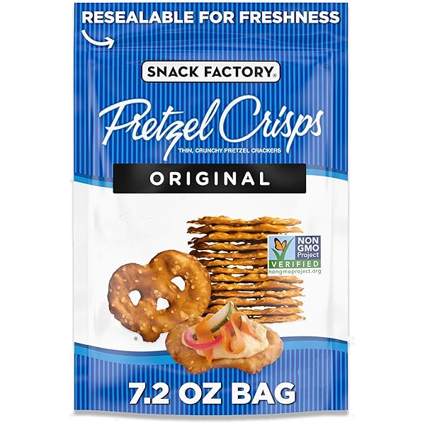 SNACK FACTORY ORIGINAL PRETZEL CRISPS, NON-GMO, 7.2 OZ...