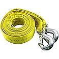 HFS(R) Heavy-Duty Tow Strap with Hooks | 10,000-Pound Capacity | Woven Polyester Webbing |HD Truck Recovery, ATV Towing, and Vehicle Rescue |Tow Rope for Versatile Applications 2 Inch X 20 Ft