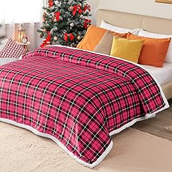 Inhand Pink Sherpa Throw Blanket Reversible Cozy
