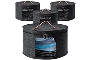 MORESIS 4Pcs Hat Boxes for Women Storage, Cowboy Hat Box for Closet, Hat Box Storage for Men Various Wide Brimmed Hats - Dustproof Anti Deformation