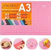 Density-upgraded 18"x12" Self Healing Cutting Mat, Idemeet Rotary Sewing Mat for Crafts, 5-Ply Blade Table Protector Cut Boar