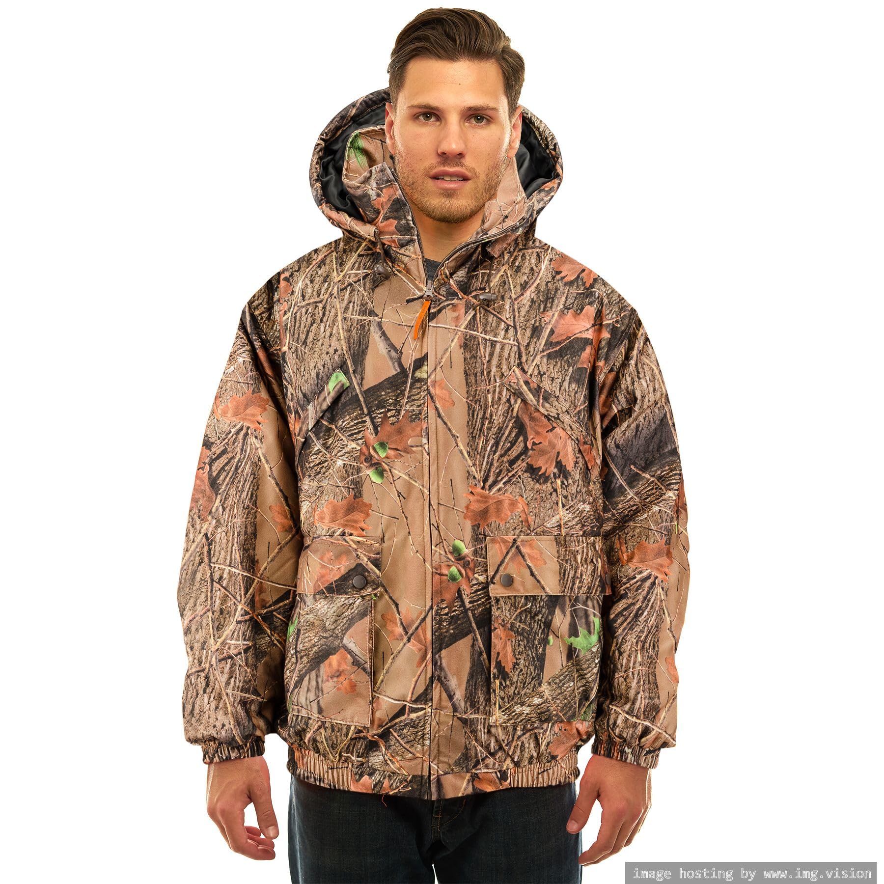 Photo 1 of Mossy Oak Kid's Insulated Camo Jacket – Country Roots Pattern – Quilted Lining, Cotton Twill Shell, Cold Weather Work Jacket, XL (18), Country Roots