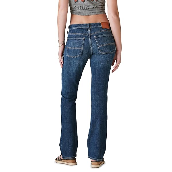 LUCKY BRAND WOMEN’S MID RISE SWEET BOOTCUT JEAN, DARK MATTER WASH, 25W X 30L