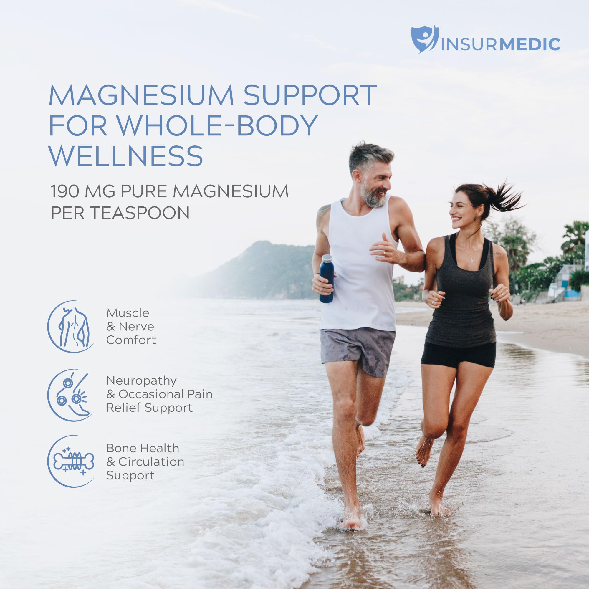InsurMedic Magnesium Cream for Neuropathy - Nerve Muscle Cramps & Body Pain Support Topical Lotion for Kids Adults - Relaxing Calming Nighttime Rub with Lavender Shea butter for Legs Feet Back
