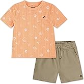 Hurley boys Graphic T-shirt and Shorts 2-piece Outfit Set