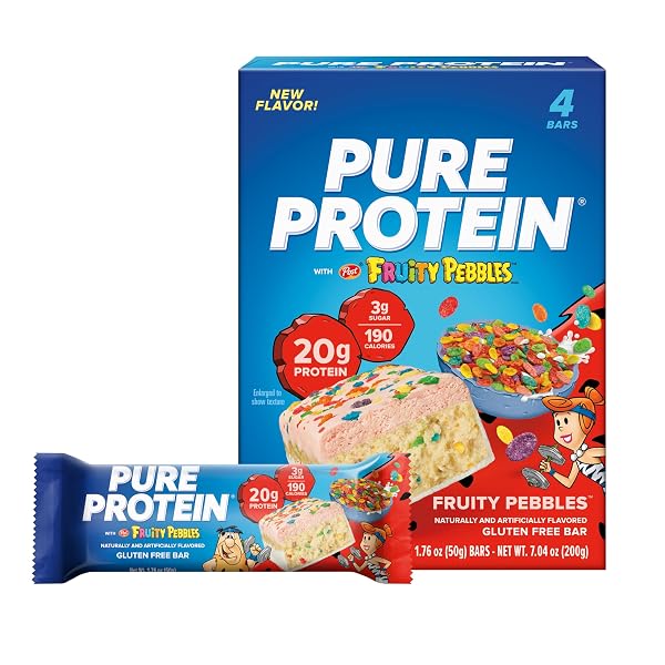 PURE PROTEIN FRUITY PEBBLES™ PROTEIN BARS – 20G...