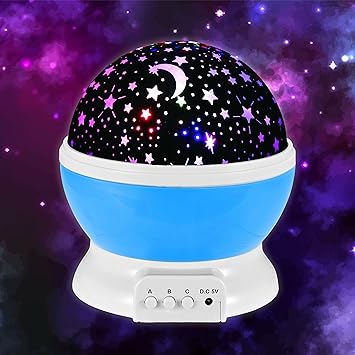 rotating galaxy night light projector