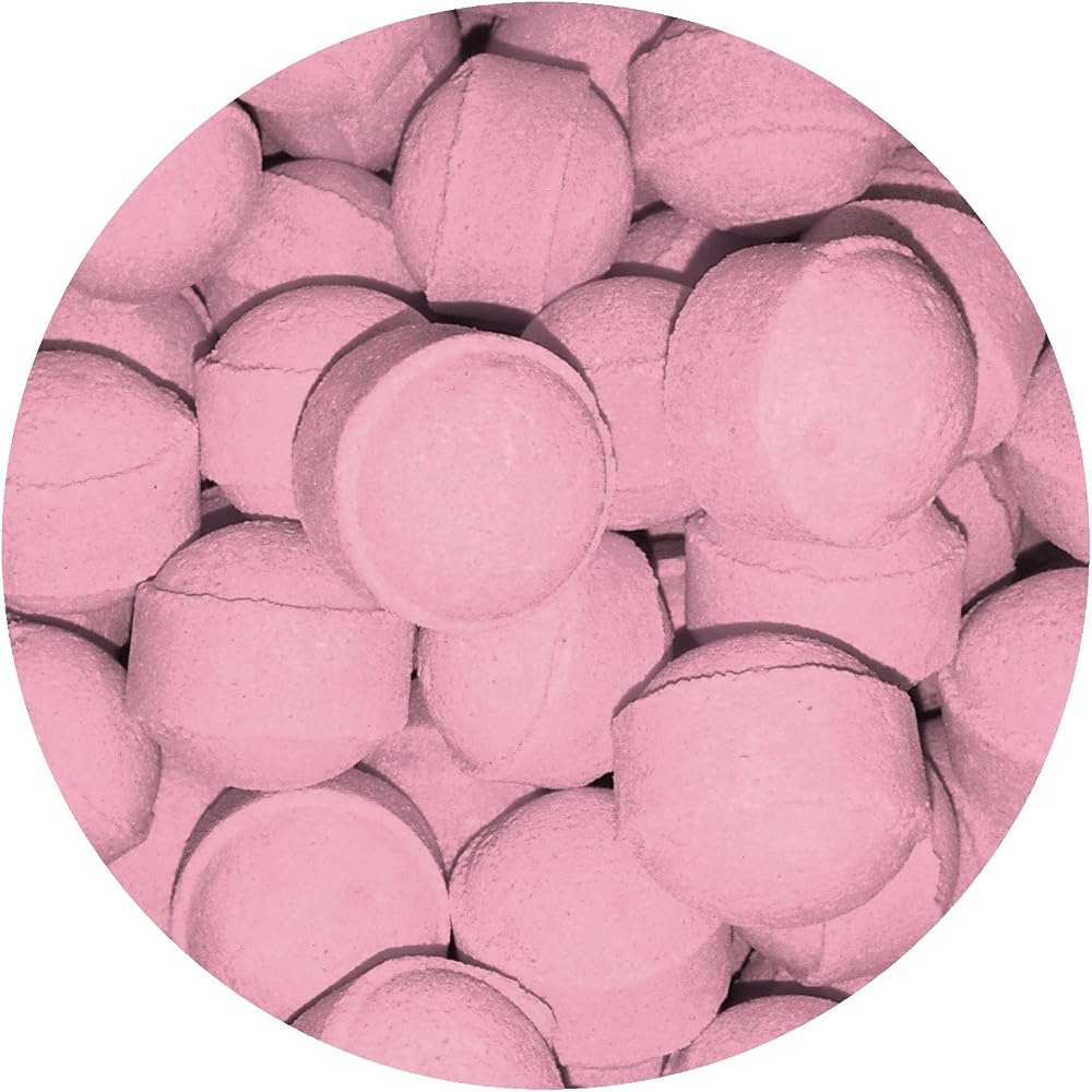 Bath Bubble & Beyond 1kg Damask Rose Scented Bath Marbles Fizzers Mini Bombs