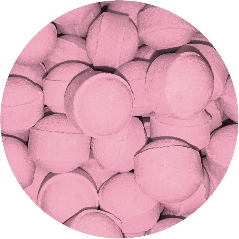 Bath Bubble & Beyond 1kg Damask Rose Scented Bath Marbles Fizzers Mini Bombs