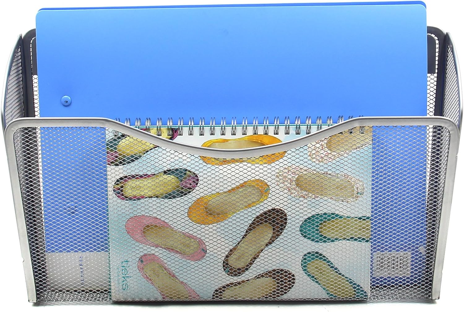 EasyPAG Wall File Holder Hanging Organizer 3 Mesh Collection Single Pocket for Office and Home, Silver : Office Products