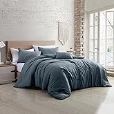 Modern Threads 4-Piece Garment-Washed Comforter Set Beck Denim Queen
