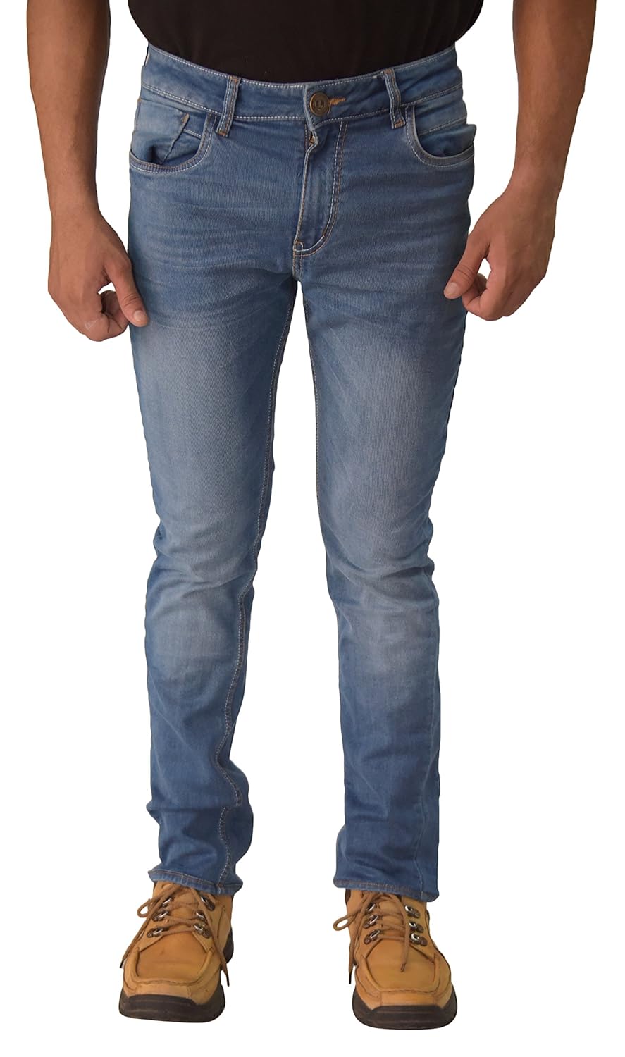 Buy London Jeans Men's Flat Front Jeans (LJRT634401, Blue, 42) at Amazon.in