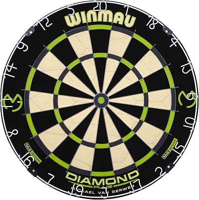 WINMAU Diamond Dartboard MvG Professional Bristle Board