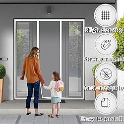 Double Door Screen Magnetic Closure 170x255cm