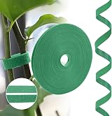URAQT Green Garden Plant Ties Self-Adhesive Tape Hook & Loop 20M