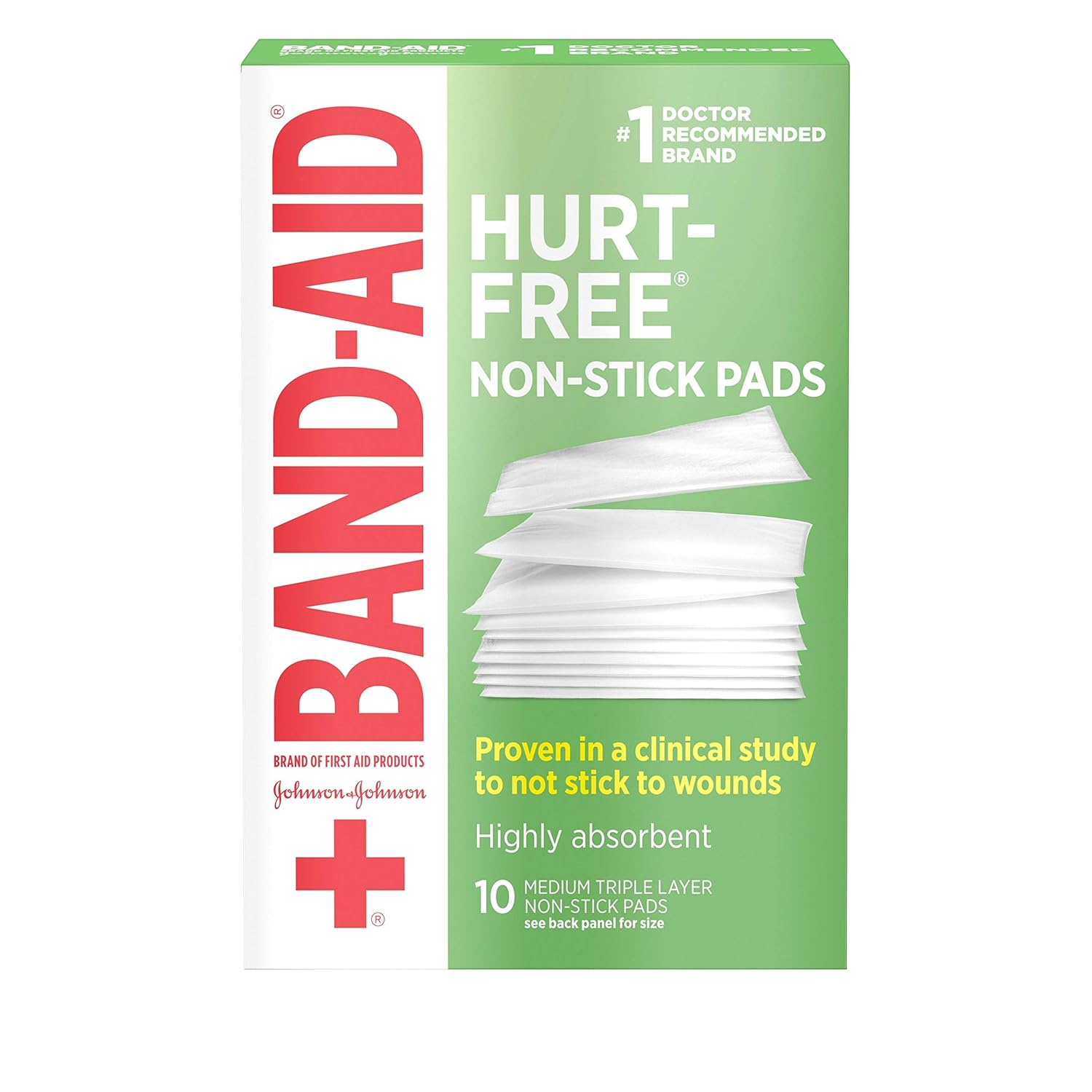 Band-Aid Adhesive Bandages, Medium Non-Stick Pads, 10 2-Inch X 3-Inch Pads, 10 ct : Grocery & Gourmet Food